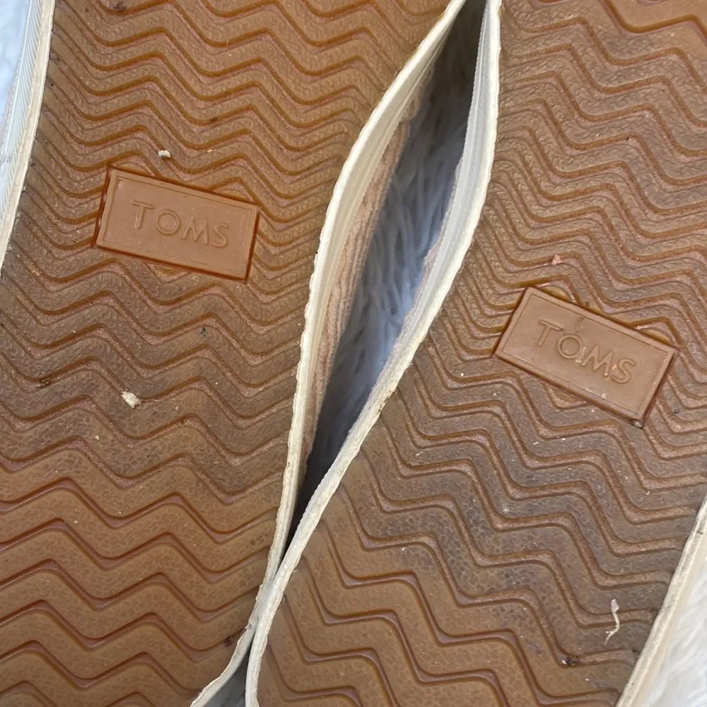 Toms Tan Carmel Corduroy Lace Up Sneakers Sz 10
